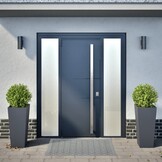 2x Plantenbakken 35x35x75 cm Staal Antraciet - 34% Korting