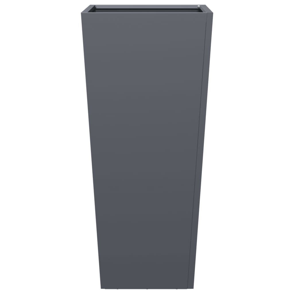2x Plantenbakken 35x35x75 cm Staal Antraciet - 34% Korting