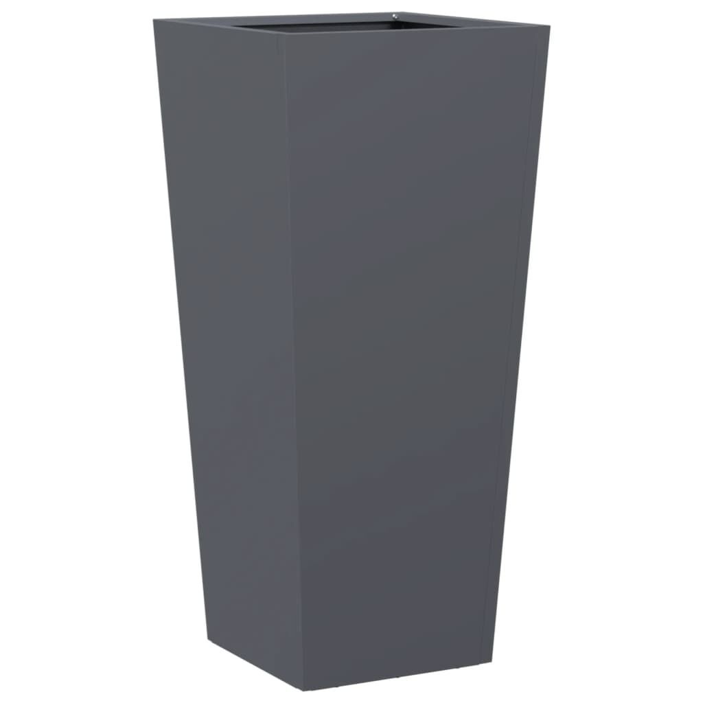 2x Plantenbakken 35x35x75 cm Staal Antraciet - 34% Korting