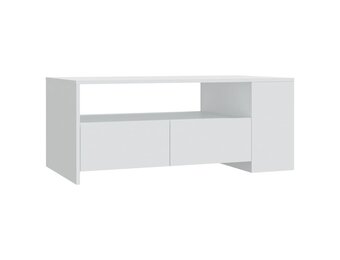 Salontafel 102x55x42 cm Bewerkt Hout Zwart - 54% Korting