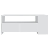 Salontafel 102x55x42 cm Bewerkt Hout Zwart - 54% Korting