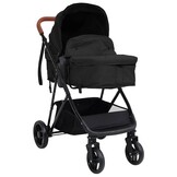 VidaXL Kinderwagen 3-in-1 Staal Antraciet/Zwart - 35% Korting!