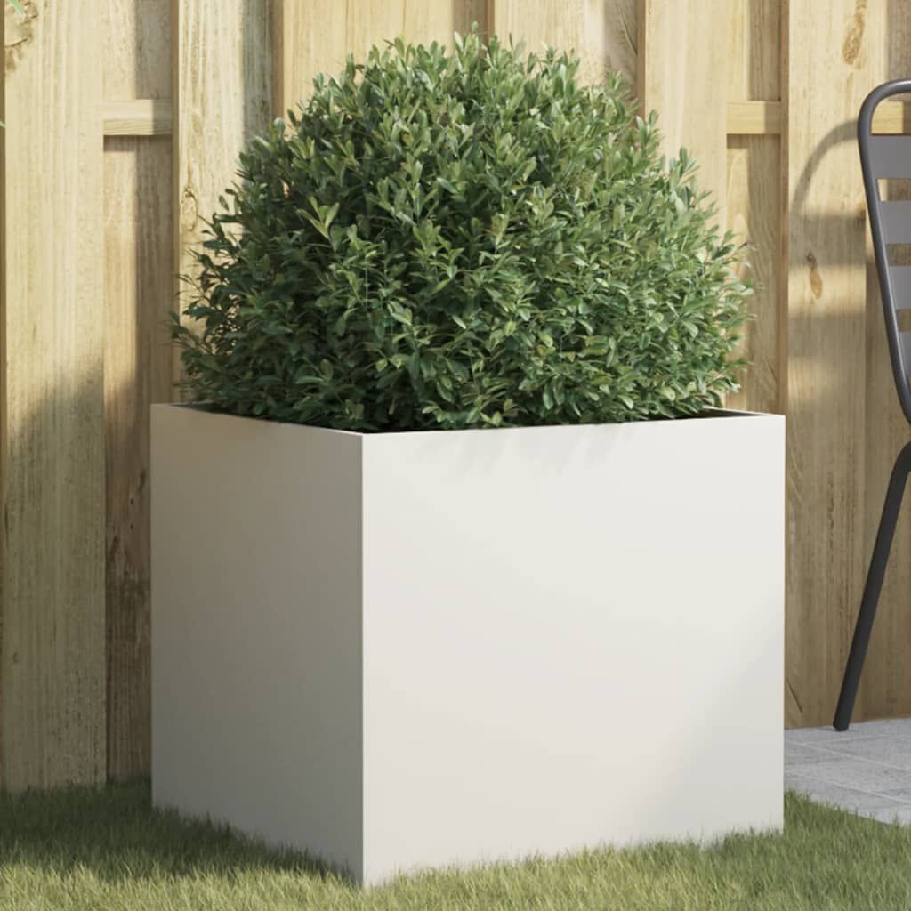 Plantenbak Staal Wit 49x47x46 cm - 34% Korting