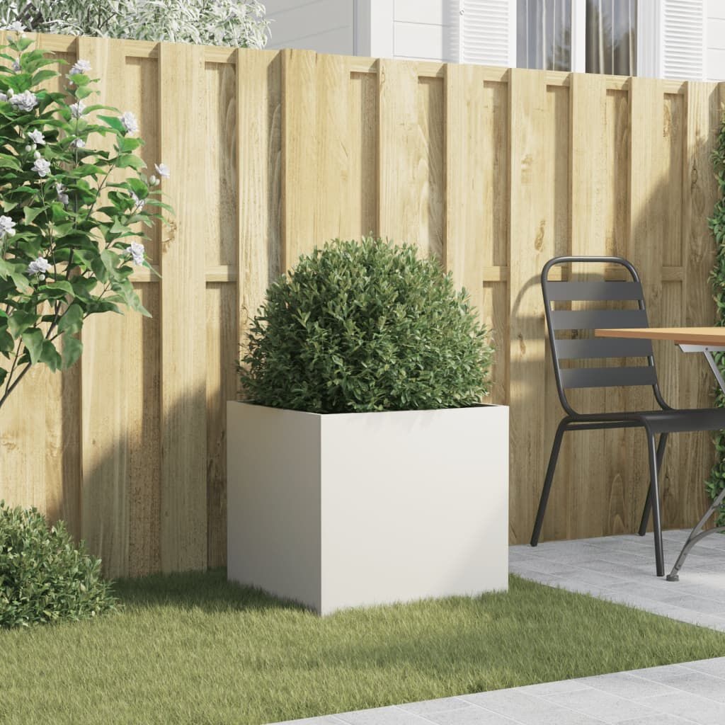Plantenbak Staal Wit 49x47x46 cm - 34% Korting