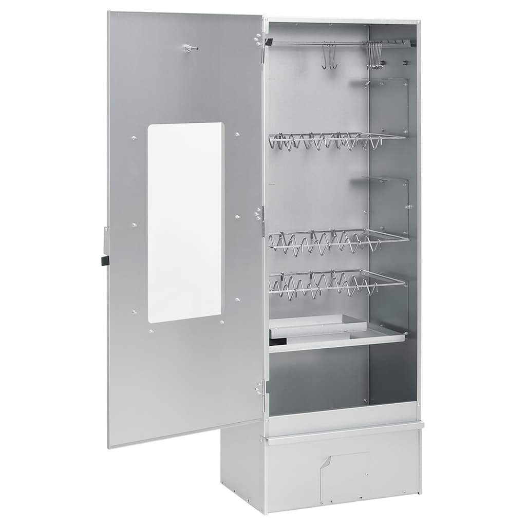 vidaXL BBQ Rookoven met Houtsnippers - Staal 44,5x29x110 cm - 35% Korting