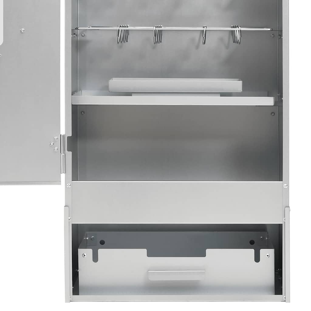 vidaXL BBQ Rookoven met Houtsnippers - Staal 44,5x29x110 cm - 35% Korting
