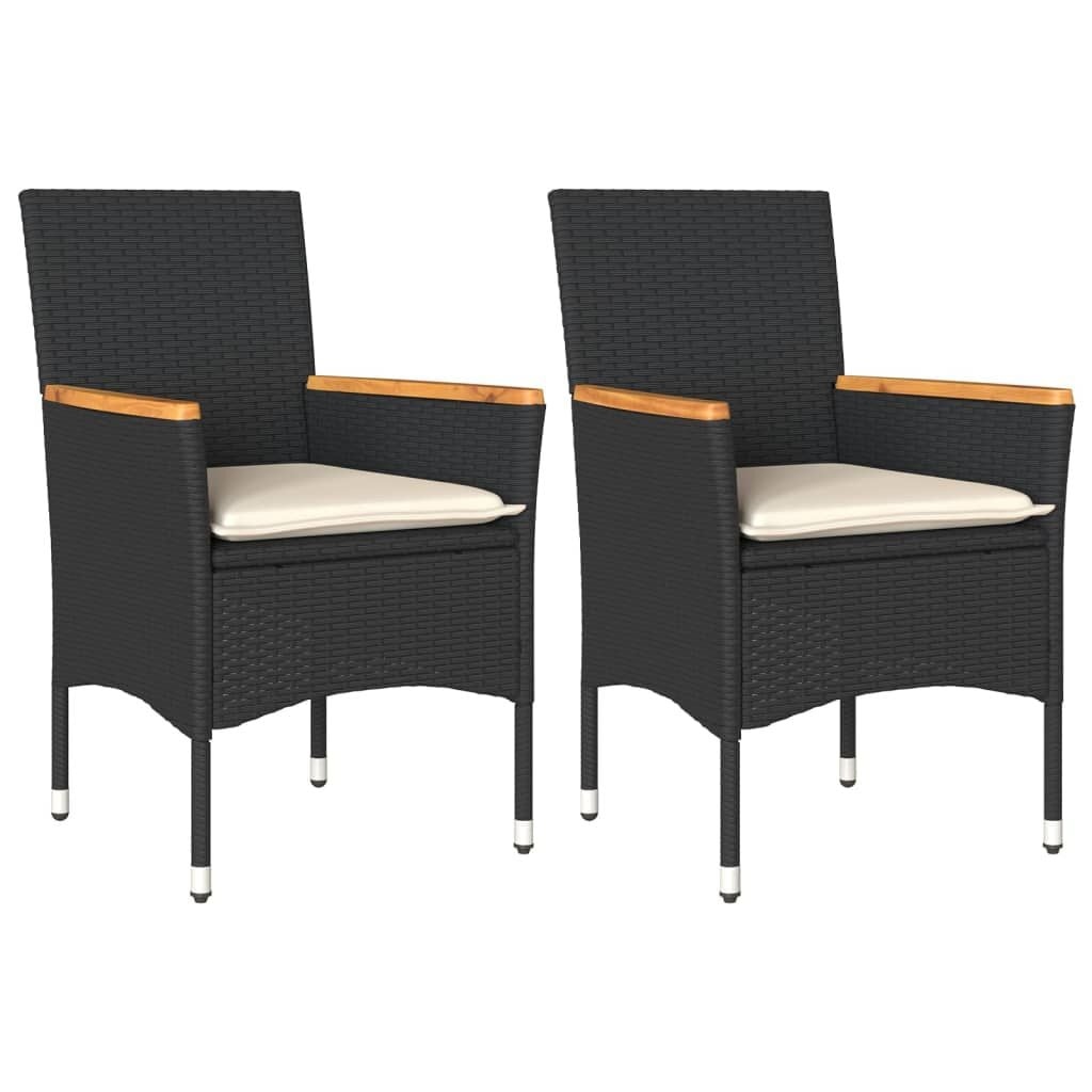 VidaXL Tuinstoelen (2 stuks) Poly Rattan Zwart - 35% Korting