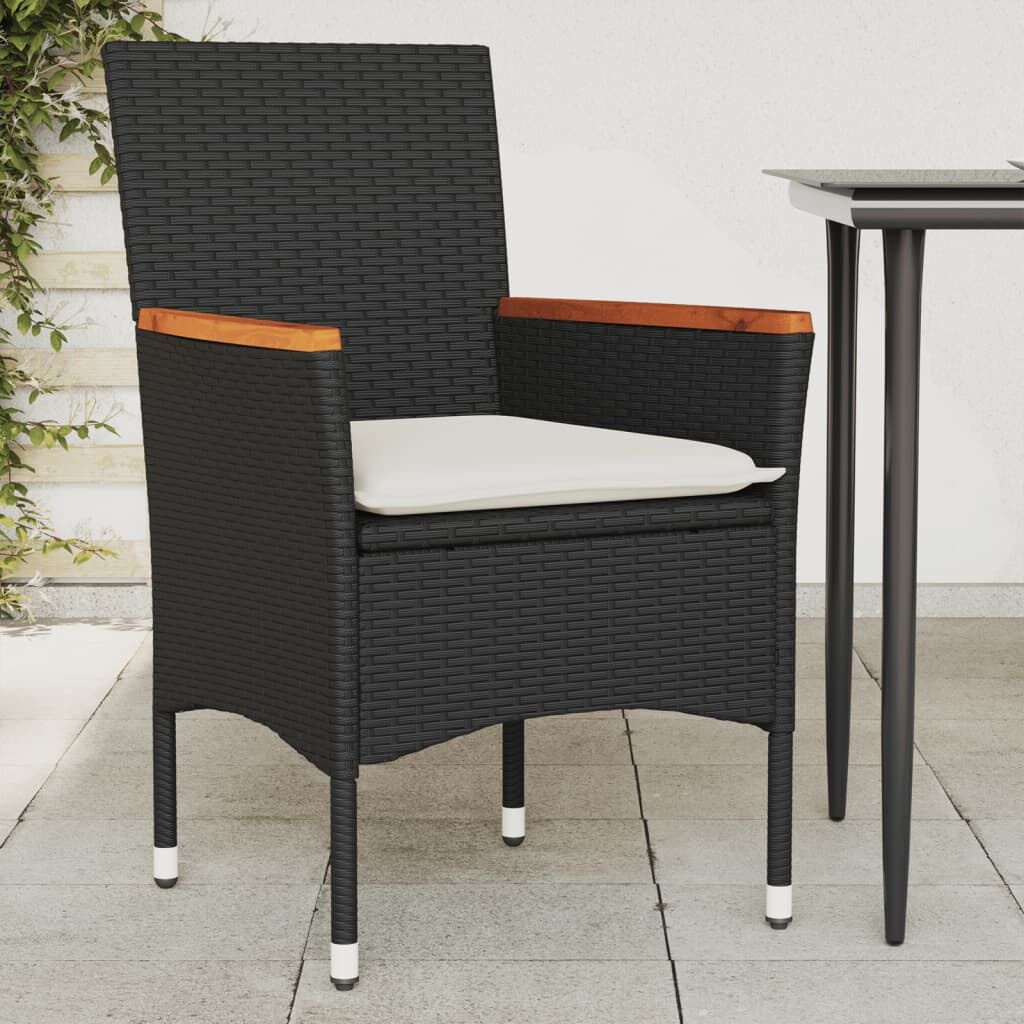 VidaXL Tuinstoelen (2 stuks) Poly Rattan Zwart - 35% Korting