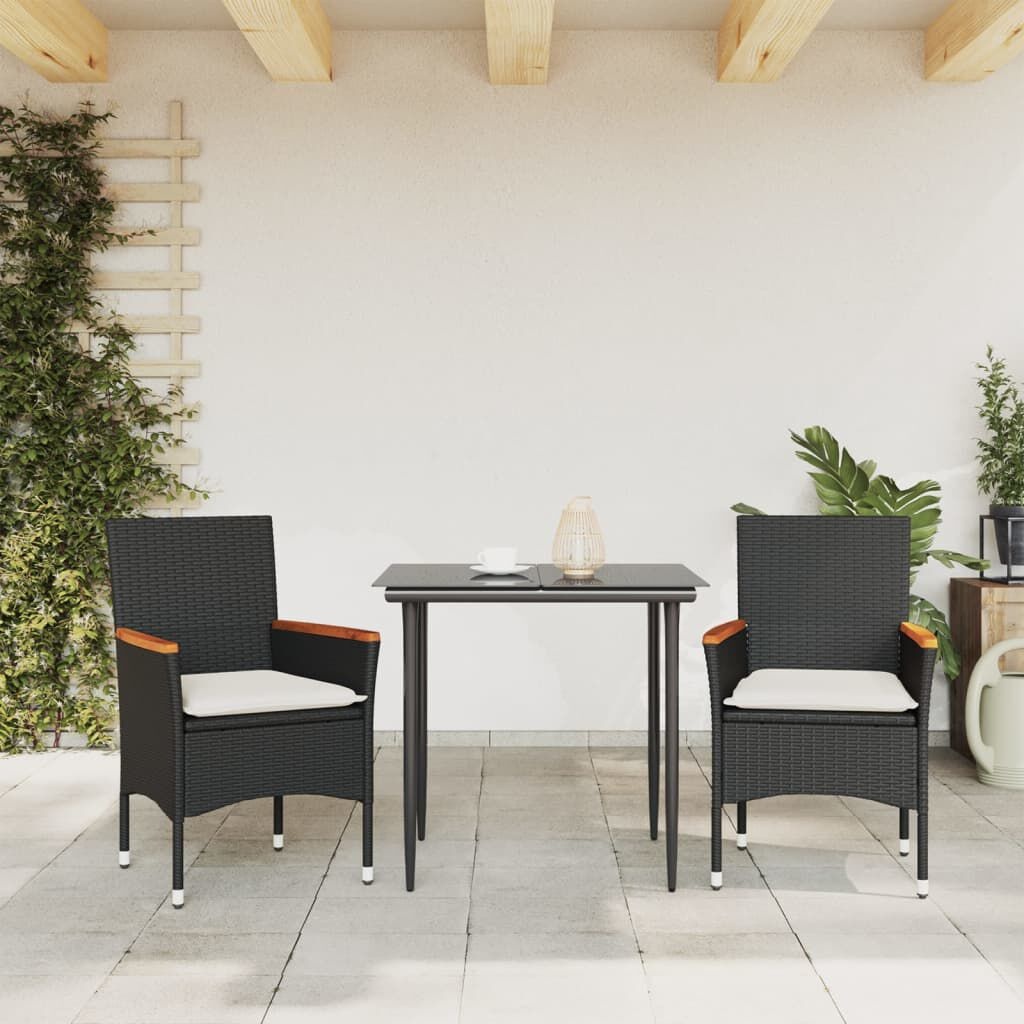 VidaXL Tuinstoelen (2 stuks) Poly Rattan Zwart - 35% Korting