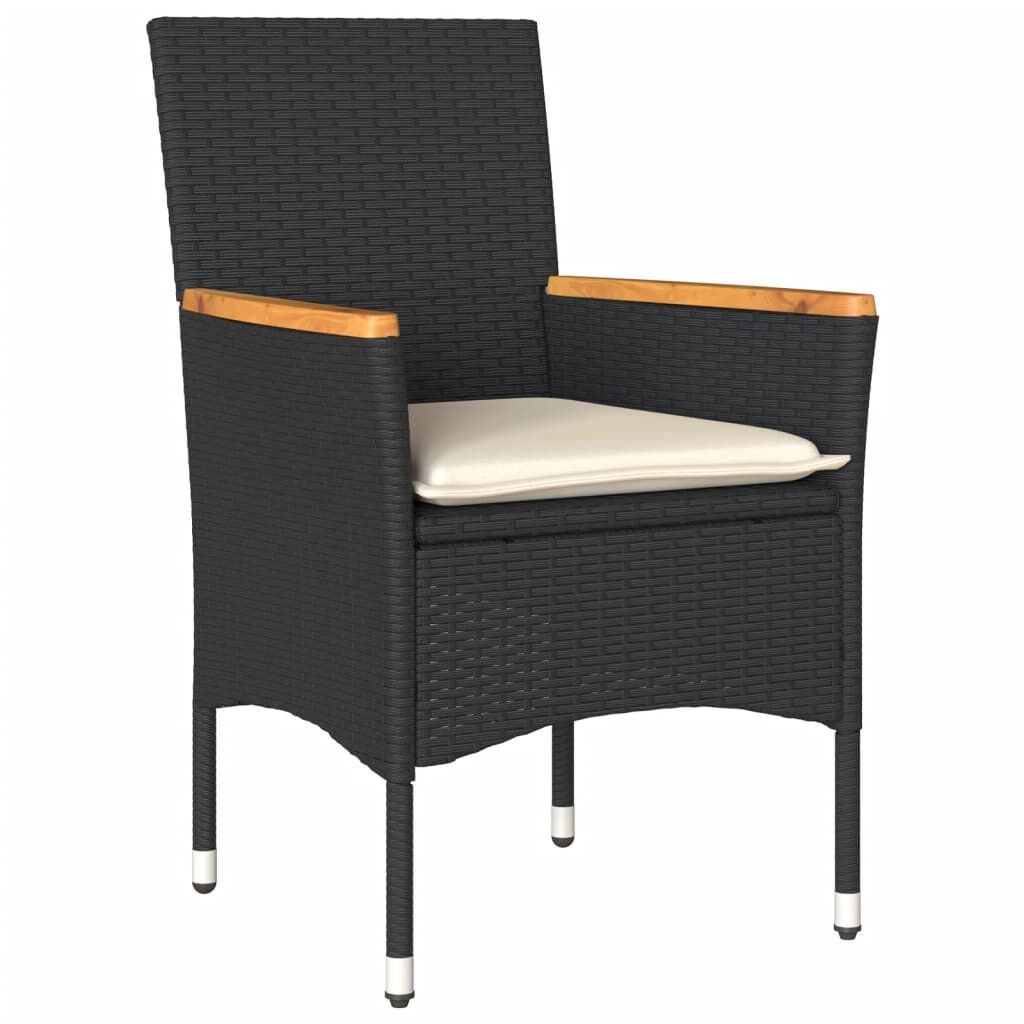 VidaXL Tuinstoelen (2 stuks) Poly Rattan Zwart - 35% Korting