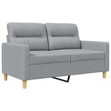 VidaXL Tweezitsbank 120 cm Stof Lichtgrijs - 35% Korting