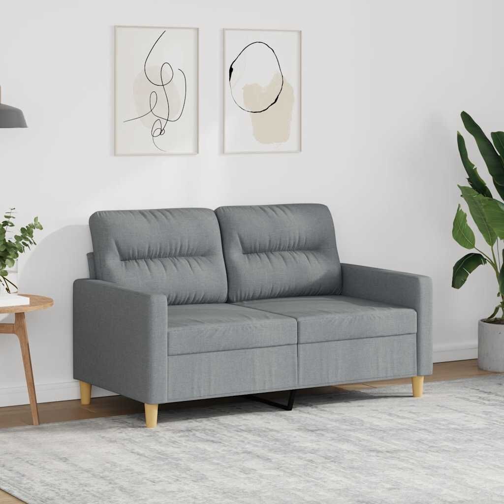 VidaXL Tweezitsbank 120 cm Stof Lichtgrijs - 35% Korting