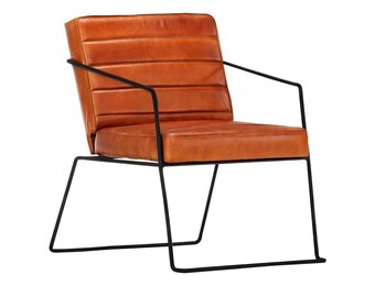 VidaXL Fauteuil Echt Leer Tan - 35% Korting