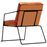 VidaXL Fauteuil Echt Leer Tan - 35% Korting