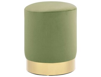 vidaXL Fluweel Kruk 28x36cm Mosterdgroen/Goud met 33% Korting