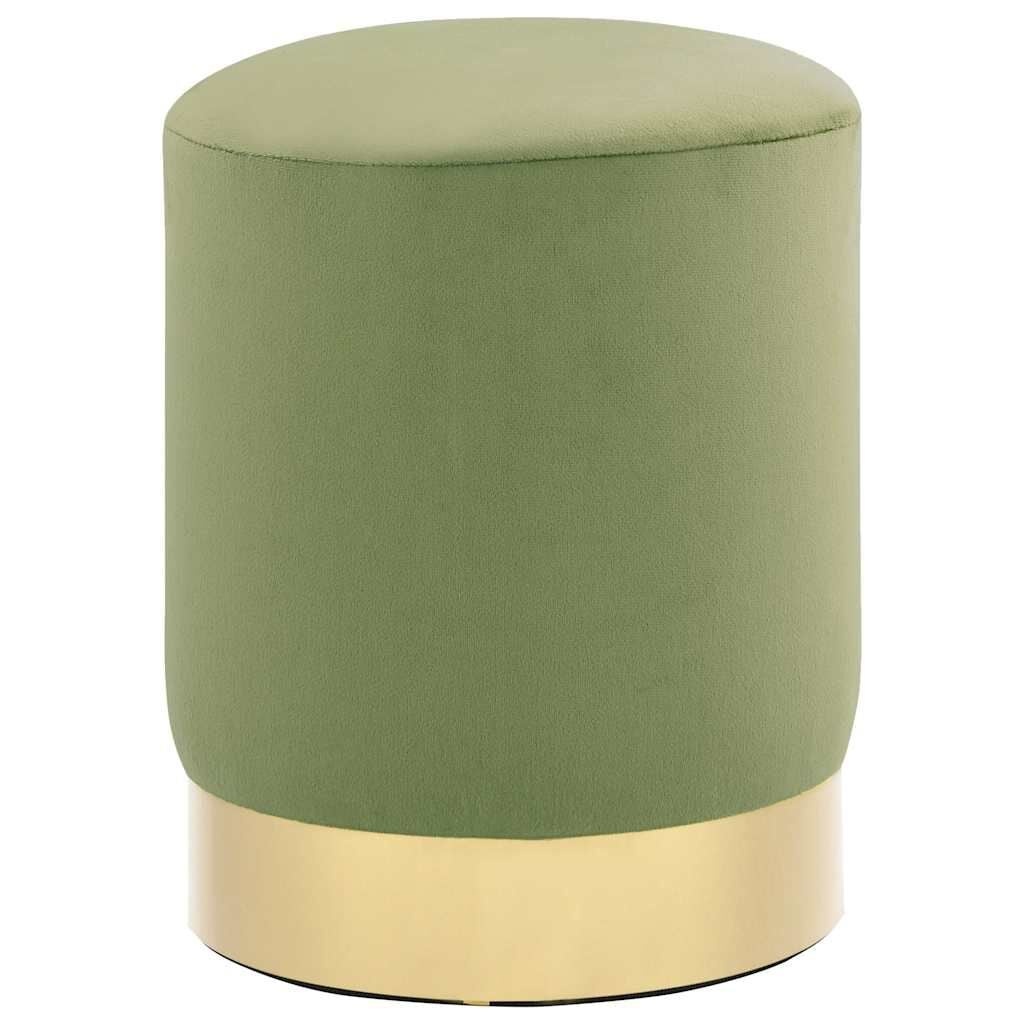 vidaXL Fluweel Kruk 28x36cm Mosterdgroen/Goud met 33% Korting