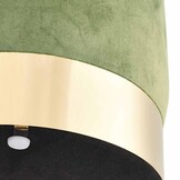 vidaXL Fluweel Kruk 28x36cm Mosterdgroen/Goud met 33% Korting