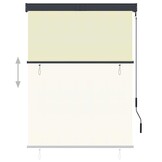 VidaXL Rolgordijn Buiten Crème 120x250 cm - 34% Korting