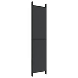 Kamerscherm 5 panelen 250x220 cm Zwart - 34% Korting