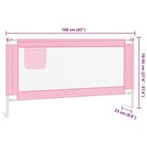Bedhekje voor peuters - Roze stof, 160x25 cm - 34% korting