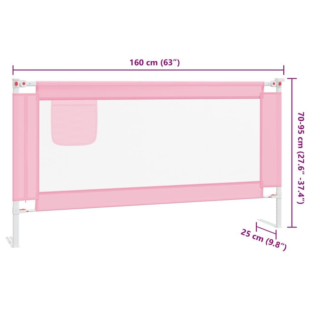 Bedhekje voor peuters - Roze stof, 160x25 cm - 34% korting