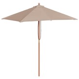 VidaXL Parasol Houten Paal 150x200 cm Taupe - 54% Korting