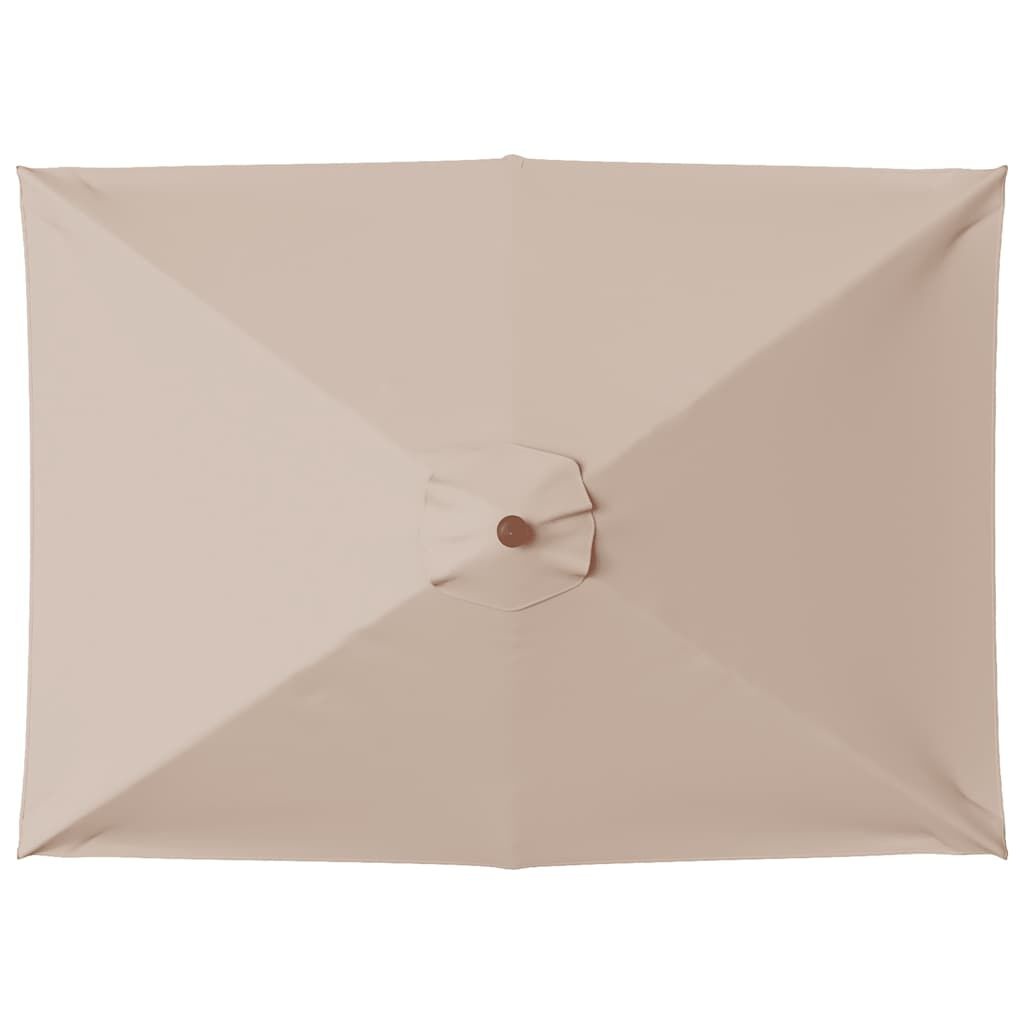VidaXL Parasol Houten Paal 150x200 cm Taupe - 54% Korting