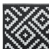 VidaXL Buitenkleed Arakil 140x200cm Polypropeen Wit/Zwart - 34% Korting