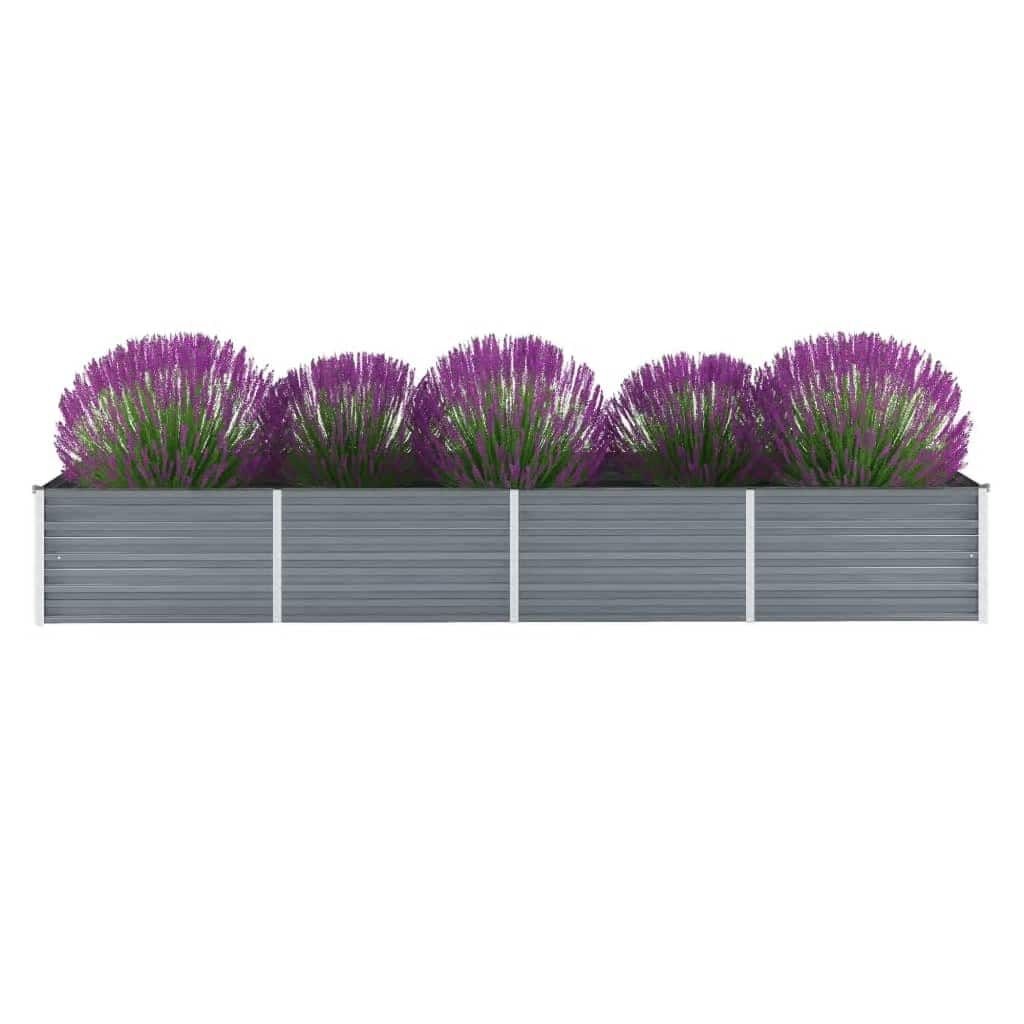 Verhoogde Plantenbak 320x80x45 cm Staal Grijs - 34% Korting