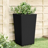 Plantenbakken 2 stuks 32,5x32,5x57 cm Zwart Polypropeen - 34% Korting