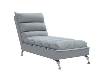 vidaXL Chaise Longue Lichtgrijs - 41% Korting