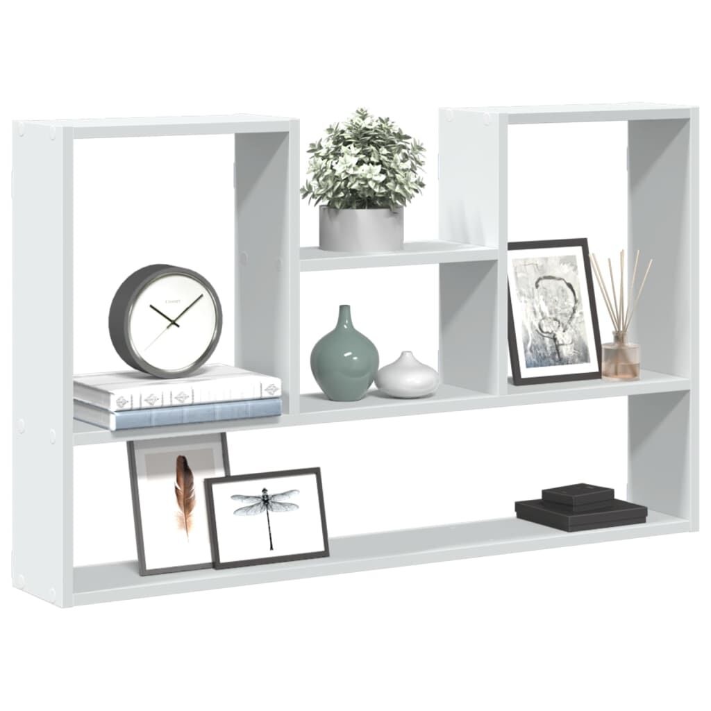 vidaXL Wandschap bewerkt hout wit 99x15x60 cm - 34% korting