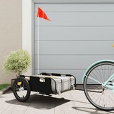 Zwarte Fietstrailer Oxford Stof & Ijzer - 34% Korting