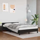 Zwart Bedframe met Hoofdeinde 120x200 cm - 35% Korting