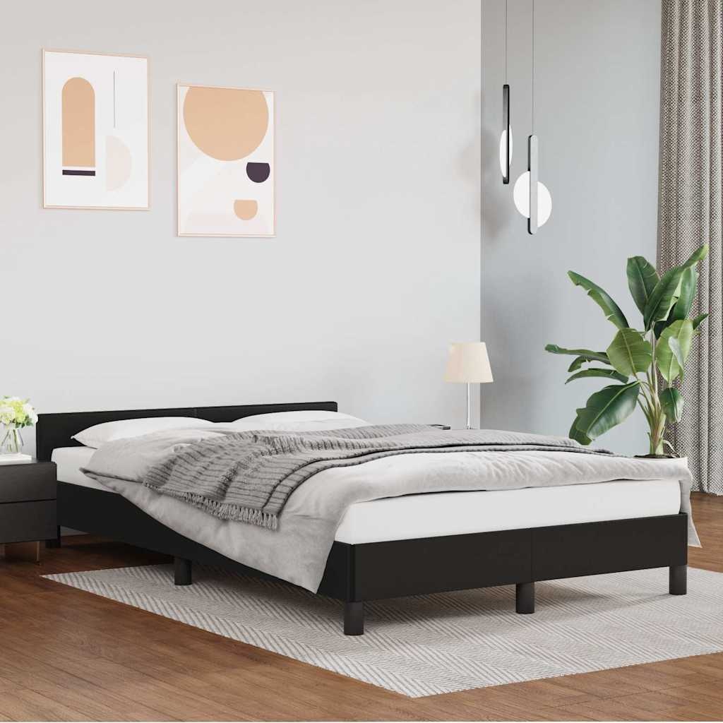 Zwart Bedframe met Hoofdeinde 120x200 cm - 35% Korting