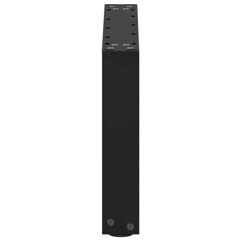 vidaXL Salontafelpoten U-vormig Staal Zwart 2 stuks 50x(30-31) cm - 34% Korting