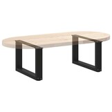 vidaXL Salontafelpoten U-vormig Staal Zwart 2 stuks 50x(30-31) cm - 34% Korting
