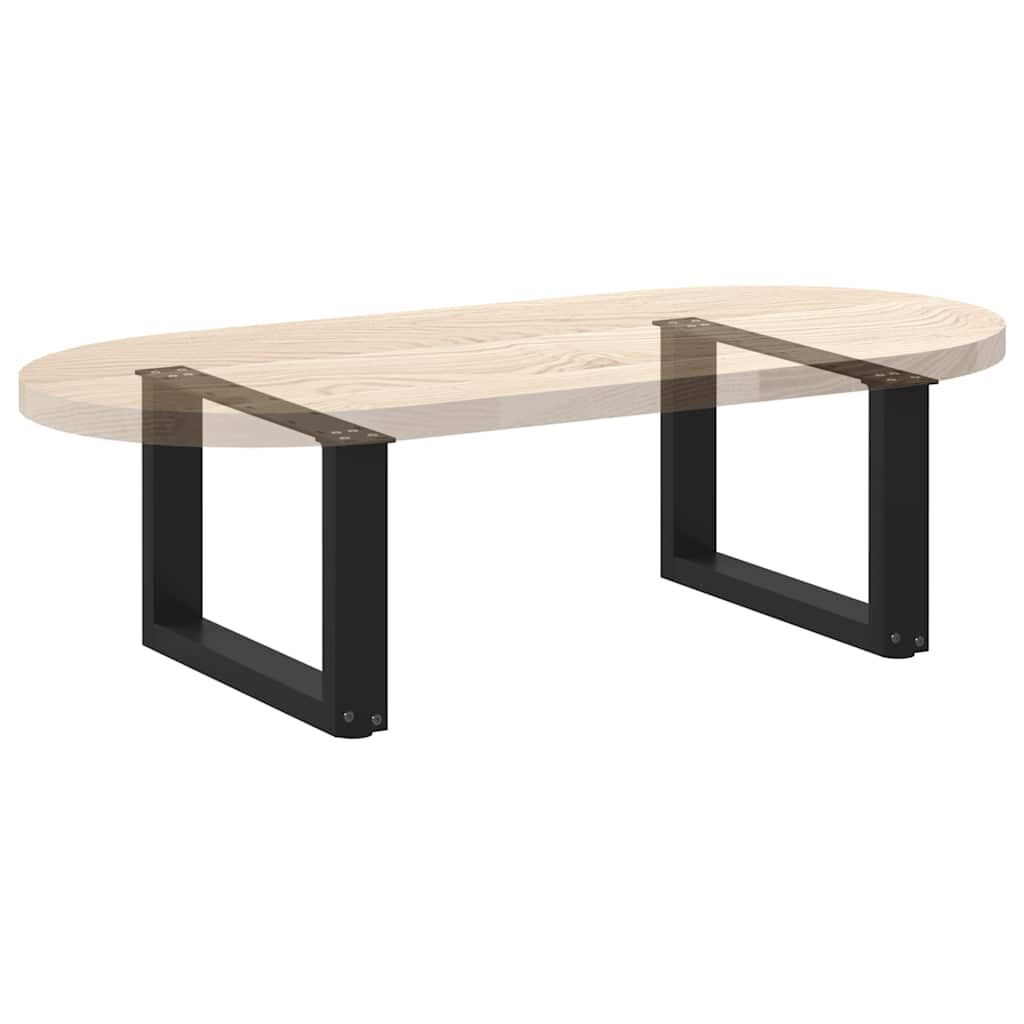 vidaXL Salontafelpoten U-vormig Staal Zwart 2 stuks 50x(30-31) cm - 34% Korting