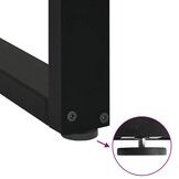 vidaXL Salontafelpoten U-vormig Staal Zwart 2 stuks 50x(30-31) cm - 34% Korting