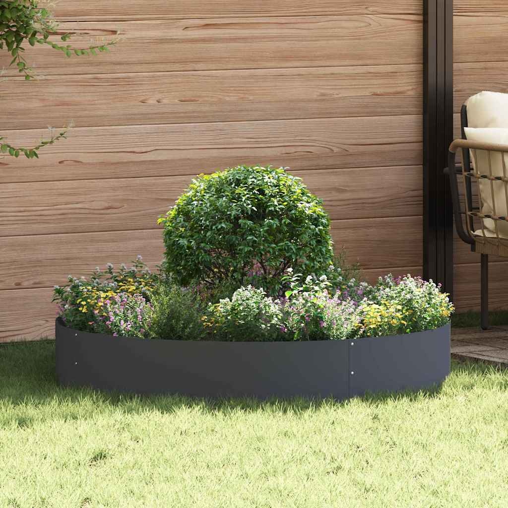 VidaXL Plantenring Set van 5, Antraciet, Koudgewalst Staal, 120x120x20cm - 35% Korting
