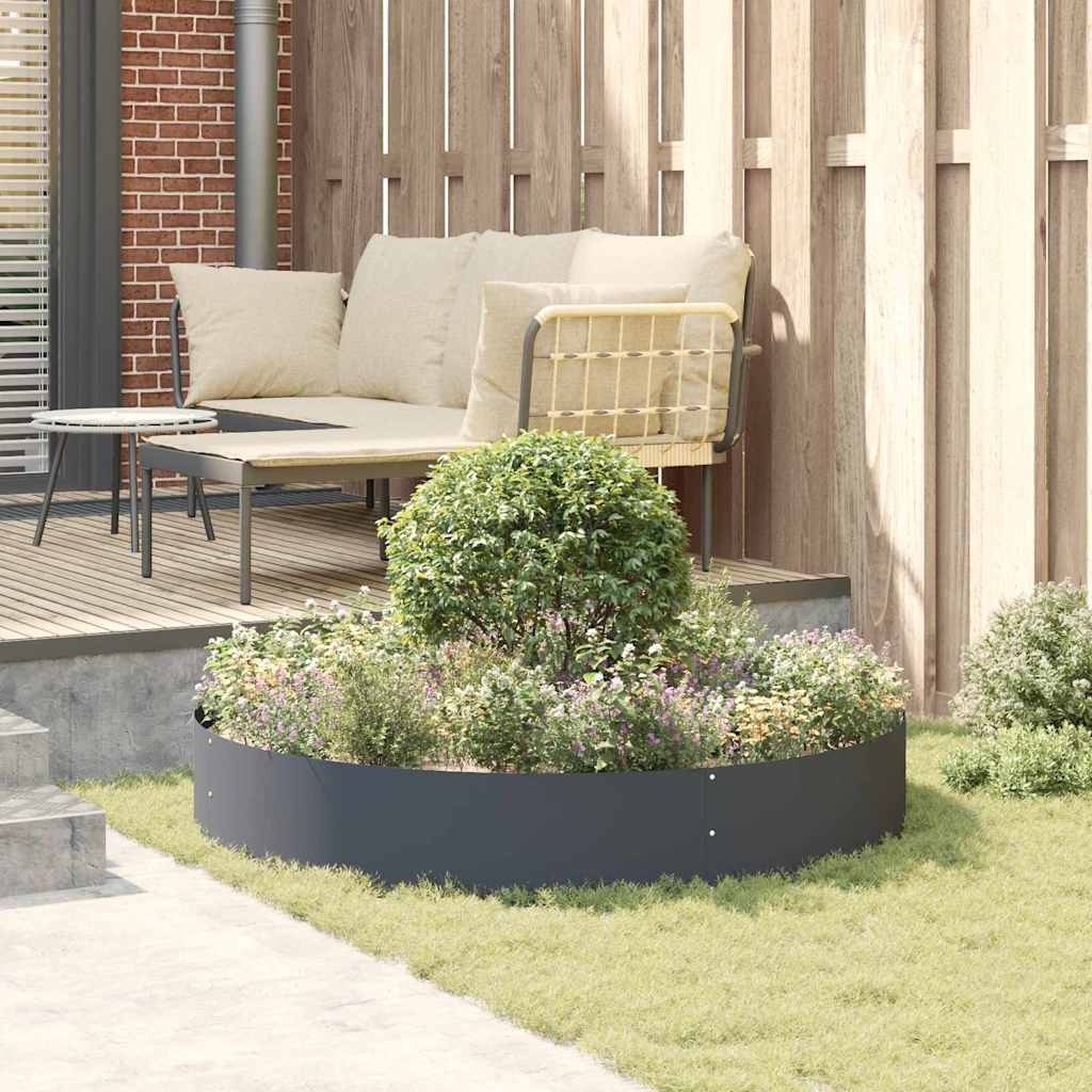 VidaXL Plantenring Set van 5, Antraciet, Koudgewalst Staal, 120x120x20cm - 35% Korting