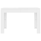 Eettafel Hoogglans Wit 120x60x76 cm Bewerkt Hout - 54% Korting