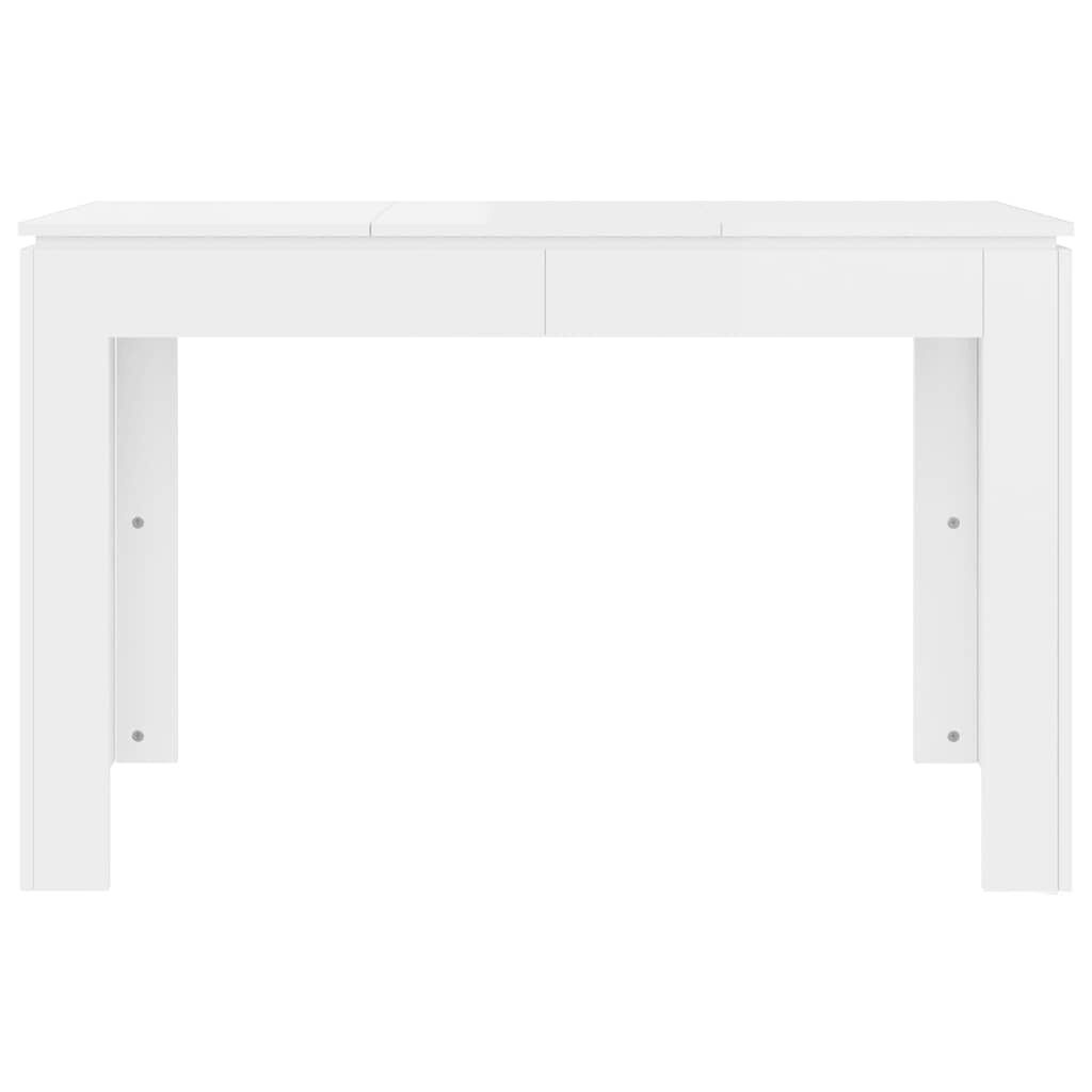 Eettafel Hoogglans Wit 120x60x76 cm Bewerkt Hout - 54% Korting