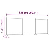 vidaXL Kamerscherm met 3 panelen 525x180 cm stof zwart