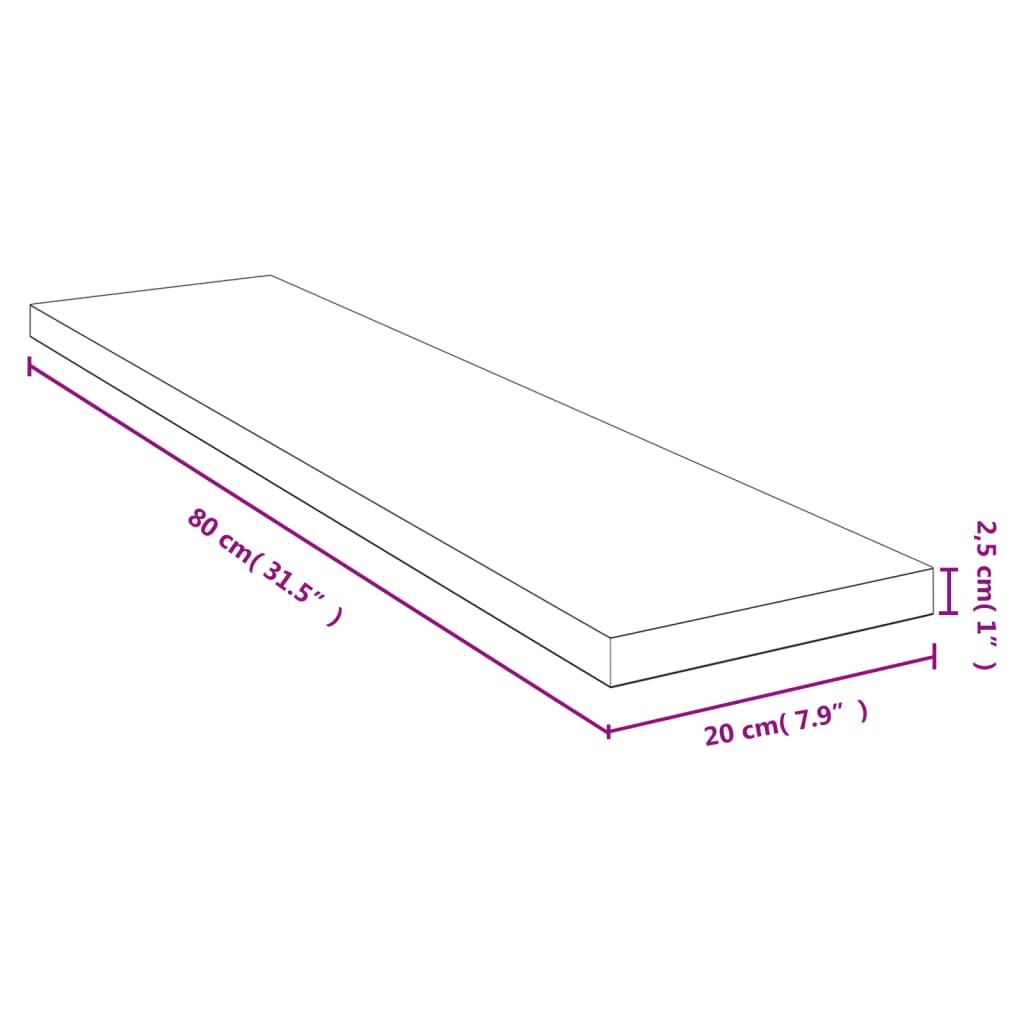 VidaXL Wandschap 80x20x2,5 cm Bamboe - 33% Korting