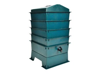 4-Laags Wormenbak 42x42x60 cm Groen - Composteer Duurzaam!