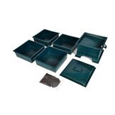 4-Laags Wormenbak 42x42x60 cm Groen - Composteer Duurzaam!