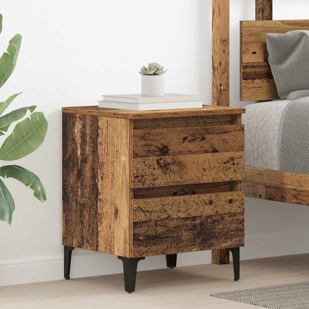 Nachtkastje Oudhout 40x35x50 cm Bewerkt Hout - 33% Korting