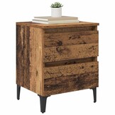 Nachtkastje Oudhout 40x35x50 cm Bewerkt Hout - 33% Korting