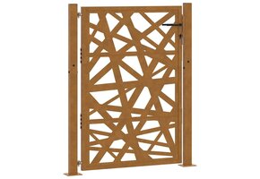 VidaXL Poort met Lasergesneden Ontwerp - 100x125 cm - Staal - 35% Korting